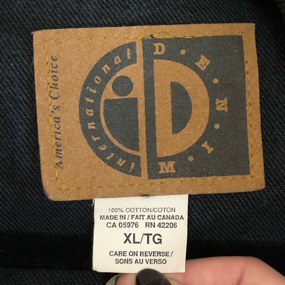 International Denim Size XL Embroidered Patch Varsity Jacket Perfect Circle Dana - Picture 7 of 9